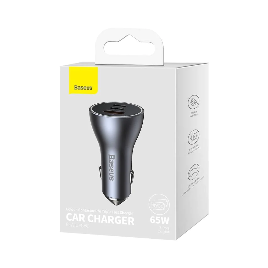 baseus-65w-golden-contactor-pro-triple-fast-car-charger-gadgetsea-pk-7