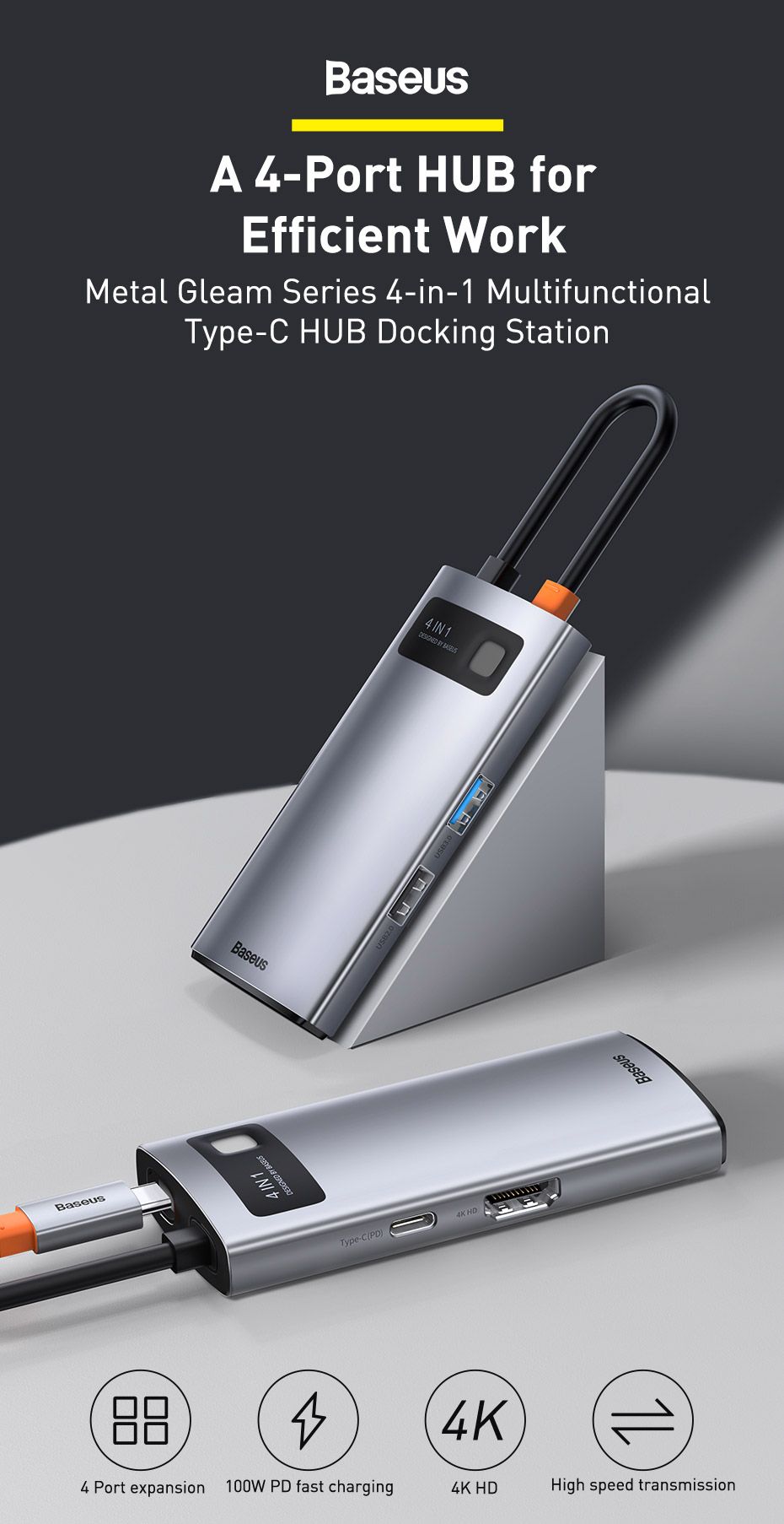 baseus-metal-gleam-series-4-in-1-type-c-multifunctional-hub-gadgetsea-pk-3