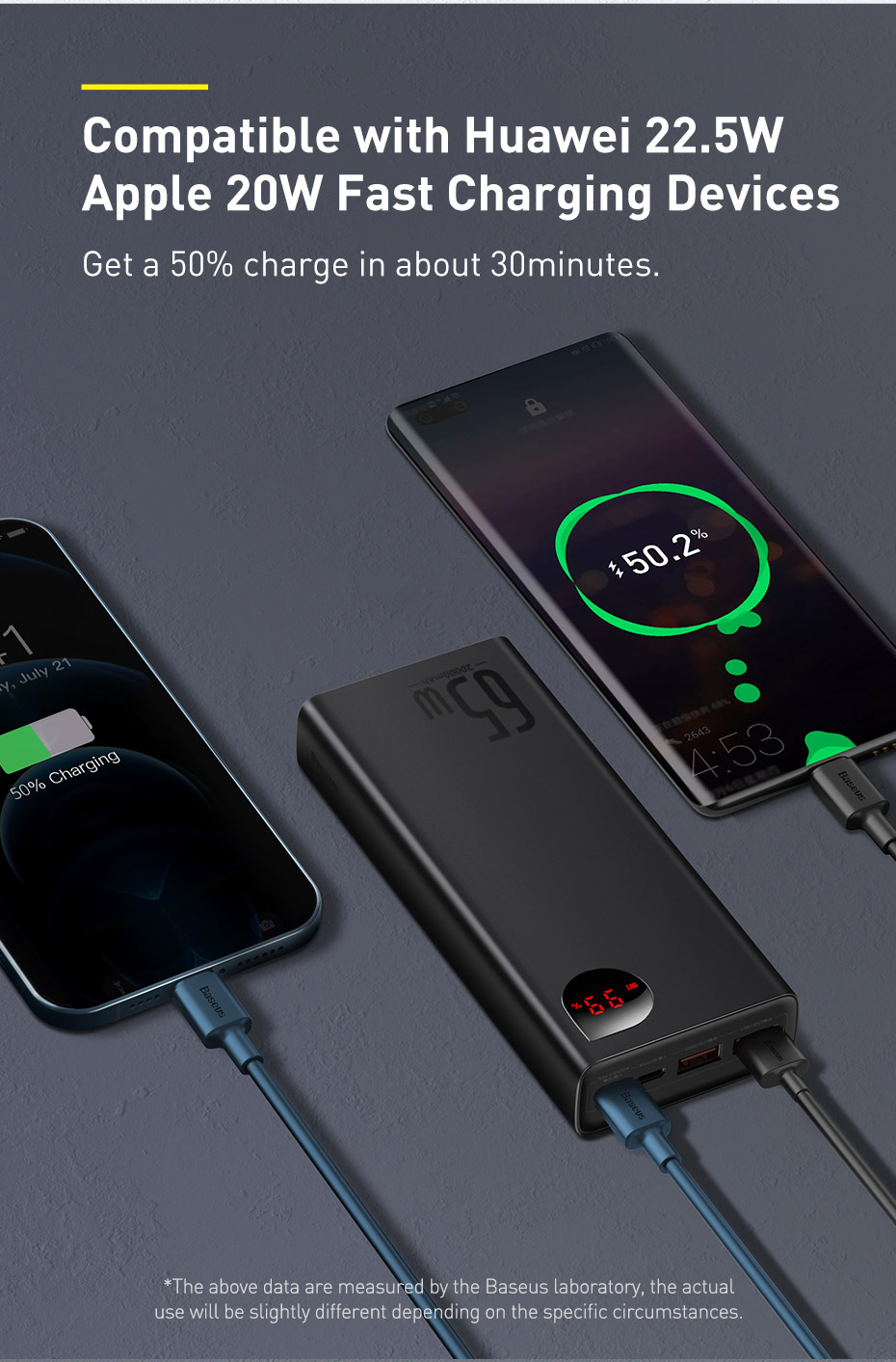 Baseus Adaman Metal Digital Display Fast Charge Power Bank 20000mAh 65W Black by gadgetsea pakistan-3