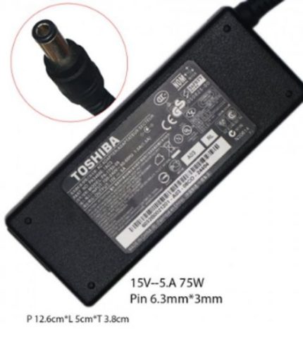 Toshiba Tecra 75w 15V/5A Laptop AC Adapter Charger by gadgetsea.pk