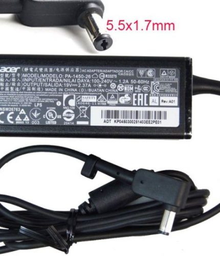 Acer Aspire ES1-512 E5-422 E5-532G E5-573 E5-573 e5-771 e3-111 Z1-611 R3-431 R3-471 V3-574 V3-112P 45W 19V 2.37A 5.5*1.7mm Original Laptop AC Adapter Charger by gadgetsea.pk