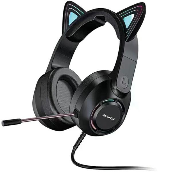 Awei GM-9 Flash Light Cat Ears Headphones with Microphone gadgetsea