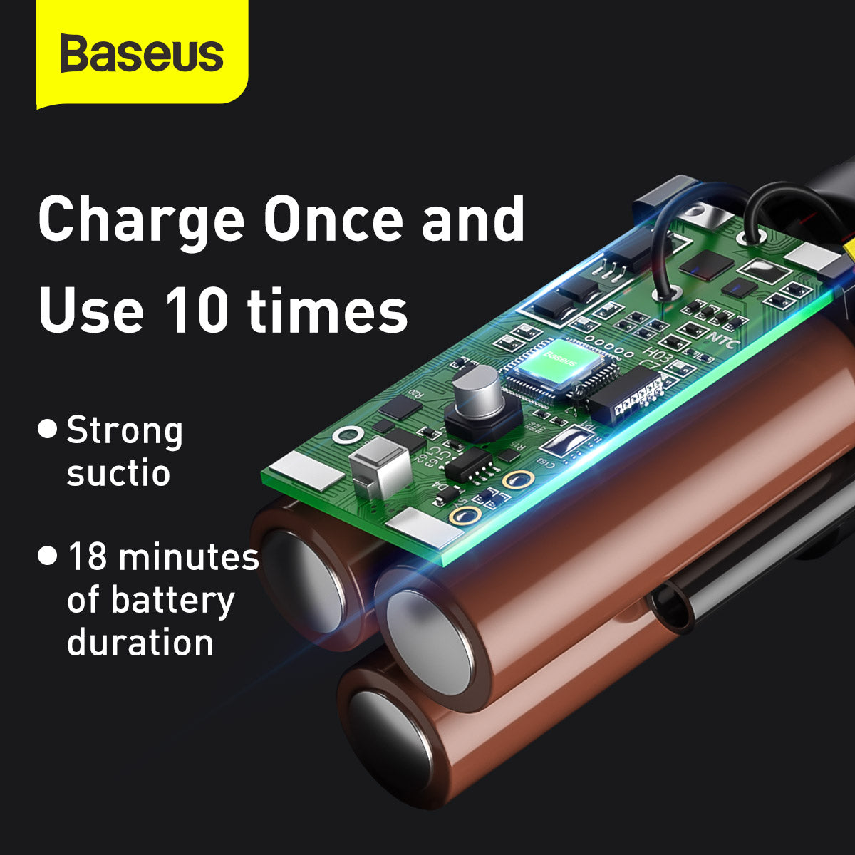 Baseus A2 Cordless Car Vacuum Cleaner 5000pa-7