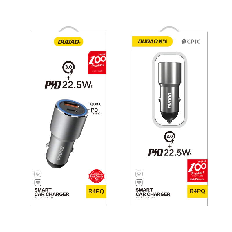 DUDAO R4PQ PD 20W+QC3.0 22.5W Fast Car Charger-1