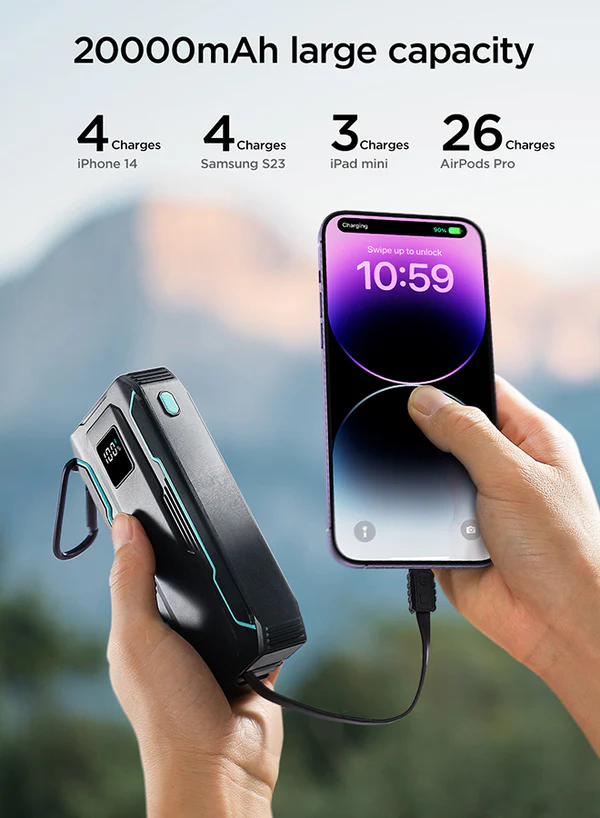 Joyroom JR-L018 22.5W Power Bank 20000mAh with Dual Cables-8