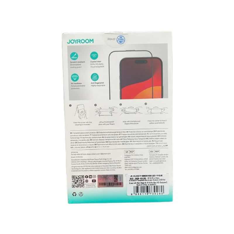 Joyroom JR-MLG0279 Tempered Glass Screen Protector for iPhone 16 Pro Max-2