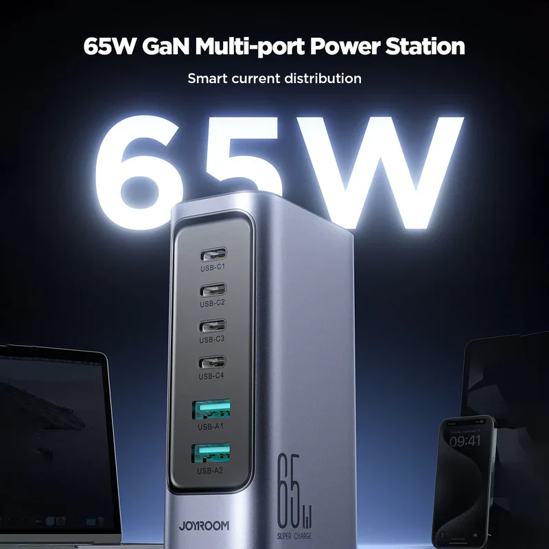 Joyroom JR-TCM02 65W Multi-Port Charger-2