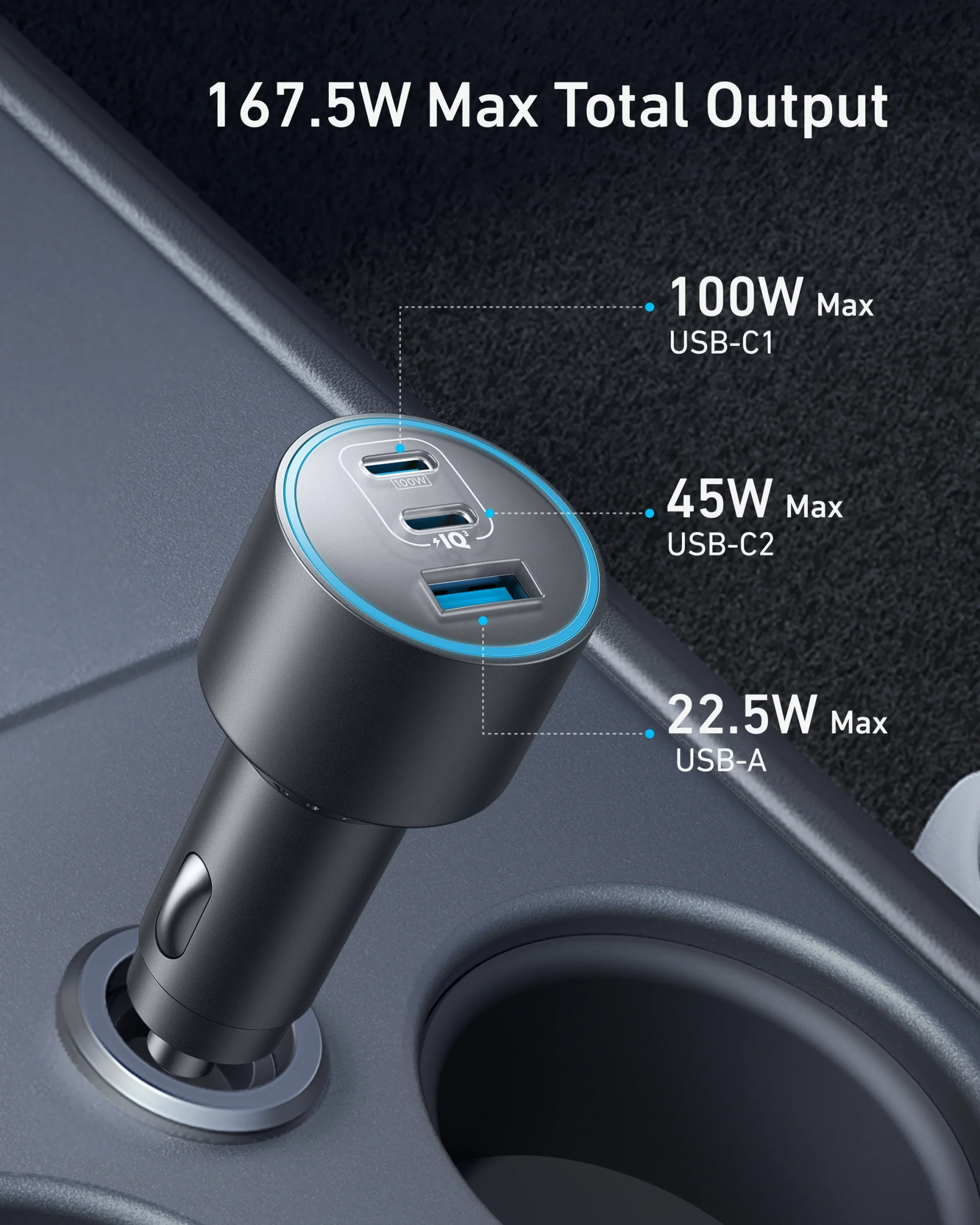 Anker Nano Car Charger (167.5W, 3 Ports) A2737 price in Pakistan-2